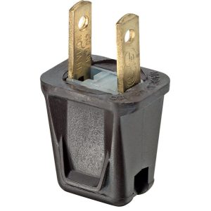 Leviton Easy-To-Wire Commercial and Residential Thermoplastic Non-Polarized Plug 1-15P 20-18 AWG 2 P