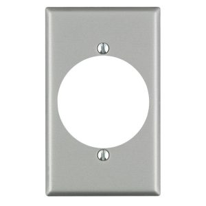 Leviton Silver 1 gang Aluminum Outlet Wall Plate 1 pk