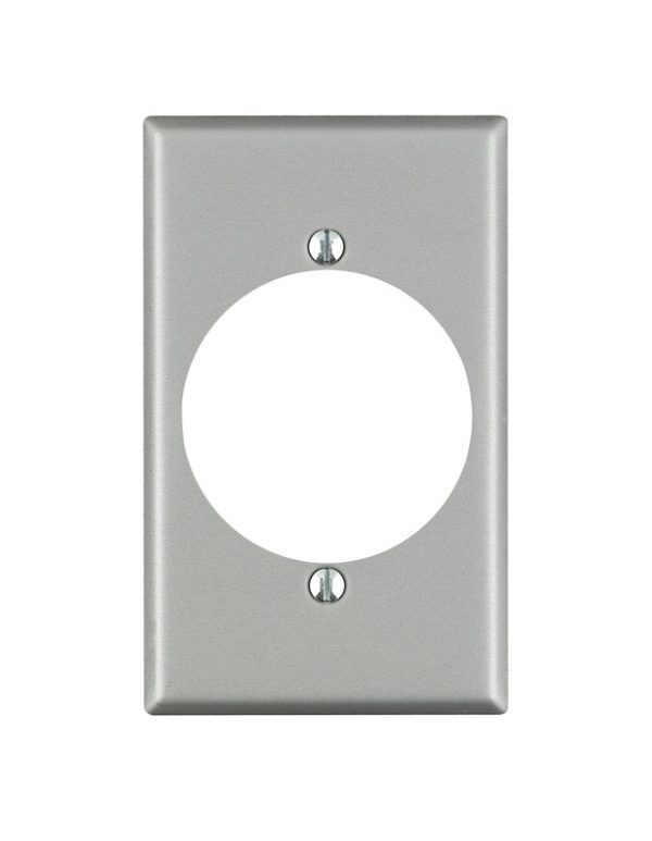 Leviton Silver 1 gang Aluminum Outlet Wall Plate 1 pk
