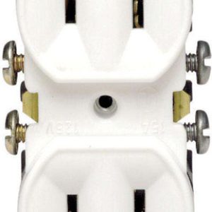 Leviton 15 amps 125 V Duplex White Outlet 1-15R 1 pk