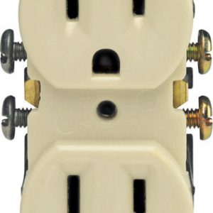 Leviton 15 amps 125 V Duplex Ivory Outlet 5-15R 1 pk