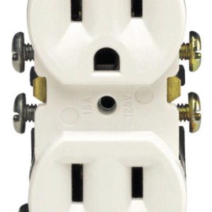 Leviton 15 amps 125 V Duplex White Outlet 5-15R 1 pk