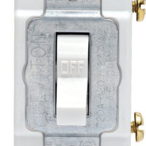 Leviton 20 amps Single Pole Toggle AC Quiet Switch White 1 pk
