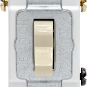 Leviton 15 amps Three Pole Toggle AC Quiet Switch Ivory 1 pk