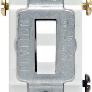 Leviton 15 amps Three Pole Toggle AC Quiet Switch White 1 pk