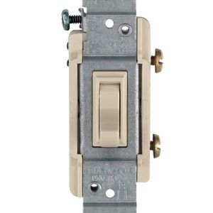 Leviton Heavy-Duty 15 amps Single Pole Toggle Switch Ivory 1 pk