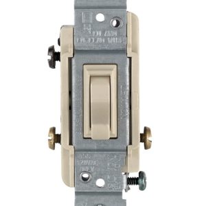 Leviton Heavy-Duty 15 amps Toggle Switch Ivory 1 pk