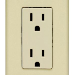 Leviton Decora 15 amps 125 V Ivory Outlet 5-15R 1 pk