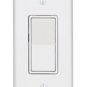 Leviton Decora Illuminated 15 amps Single Pole Rocker Switch White 1 pk