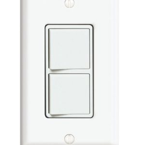 Leviton Decora 15 amps Single Pole Rocker Grounding Switch White 1 pk