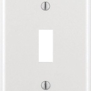 Leviton White 1 gang Thermoset Plastic Toggle Wall Plate 1 pk