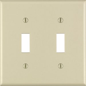 Leviton Ivory 2 gang Thermoset Plastic Toggle Wall Plate 1 pk