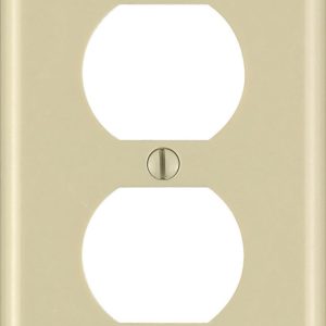 Leviton Ivory 1 gang Thermoset Plastic Duplex Outlet Wall Plate 1 pk
