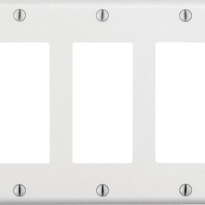 Leviton White 3 gang Thermoset Plastic GFCI/Rocker Wall Plate 1 pk