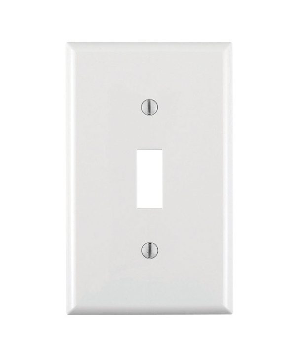 Leviton White 1 gang Thermoplastic Nylon Toggle Wall Plate 1 pk