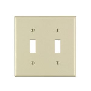 Leviton Ivory 2 gang Nylon Toggle Wall Plate 1 pk