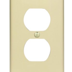 Leviton Ivory 1 gang Nylon Duplex Outlet Wall Plate 1 pk