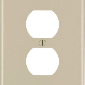 Leviton Ivory 1 gang Thermoset Plastic Receptacle Wall Plate 1 pk