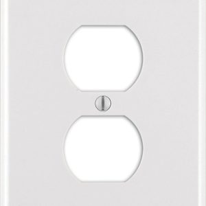 Leviton White 1 gang Thermoset Plastic Duplex Outlet Wall Plate 1 pk