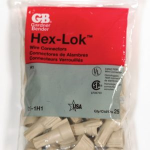 Gardner Bender Hex-Lok 22-8 Ga. Copper Wire Connector Tan 25 pk
