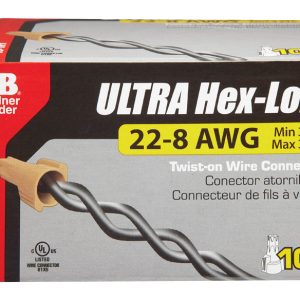 Gardner Bender Hex-Lok 22-8 Ga. Copper Wire Connector Tan 100 pk
