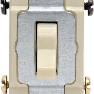 Leviton 15 amps Four Pole Toggle AC Quiet Switch Ivory 1 pk