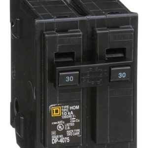 Square D HomeLine 30 amps Surge 2-Pole Circuit Breaker