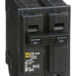 Square D HomeLine 50 amps Plug In 2-Pole Circuit Breaker