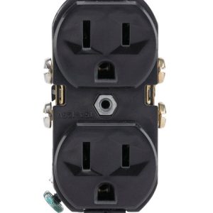 Leviton 15 amps 125 V Duplex Black Outlet 5-15R 1 pk