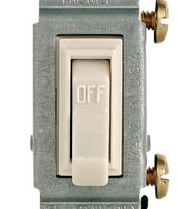 Leviton 15 amps Single Pole Toggle AC Quiet Switch Light Almond 1 pk