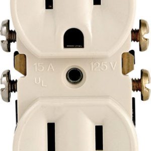 Leviton 15 amps 125 V Duplex Light Almond Outlet 5-15R 1 pk
