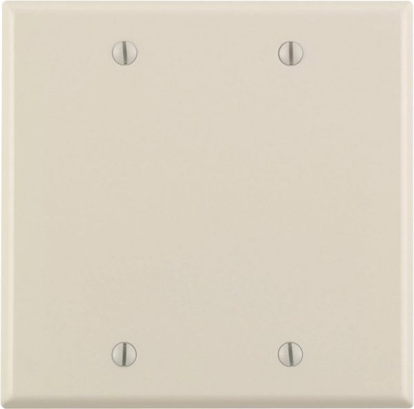 Leviton Almond 2 gang Thermoset Plastic Blank Wall Plate 1 pk