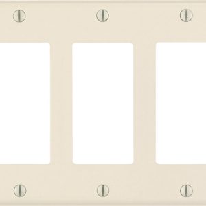 Leviton Almond 3 gang Thermoset Plastic GFCI/Rocker Wall Plate 1 pk