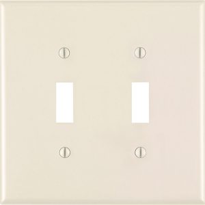 Leviton Almond 2 gang Nylon Toggle Wall Plate 1 pk