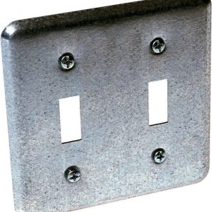 Raco Square Steel 2 gang Box Cover