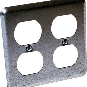 Raco Square Steel 2 gang Box Cover