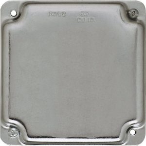 Raco Square Steel 2 gang Box Cover