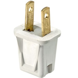 Leviton Commercial and Residential Thermoplastic Straight Blade Plug 1-15P 20-18 AWG 2 Pole 2 Wire