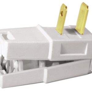 Leviton Commercial and Residential Thermoplastic Straight Blade Plug 1-15P 18/2 - 16/2 AWG 2 Pole 2