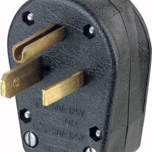 Leviton Commercial Thermoplastic Ground/Straight Blade Plug 5-30P/5-50P 14-6 AWG 2 Pole 3 Wire