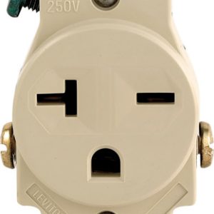 Leviton 20 amps 250 V Single Ivory Outlet 6-20R 1 pk