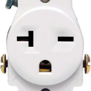Leviton 20 amps 250 V Single White Outlet 6-20R 1 pk