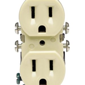 Leviton 15 amps 125 V Duplex Ivory Outlet 5-15R 1 pk