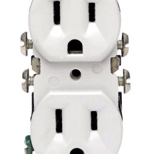 Leviton 15 amps 125 V Duplex White Outlet 5-15R 1 pk