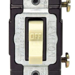 Leviton Commercial Illuminated 15 amps Toggle Switch Ivory 1 pk