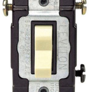 Leviton Commercial Illuminated 15 amps 3-Way Toggle Switch Ivory 1 pk