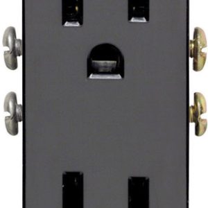 Leviton Decora 15 amps 125 V Duplex Black Outlet 5-15R 1 pk