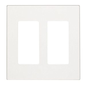 Leviton Decora White 2 gang Polycarbonate GFCI/Rocker Wall Plate 1 each