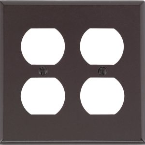 Leviton Brown 2 gang Plastic Duplex Outlet Wall Plate 1 pk