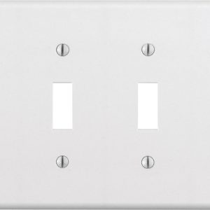Leviton White 4 gang Thermoset Plastic Toggle Wall Plate 1 pk